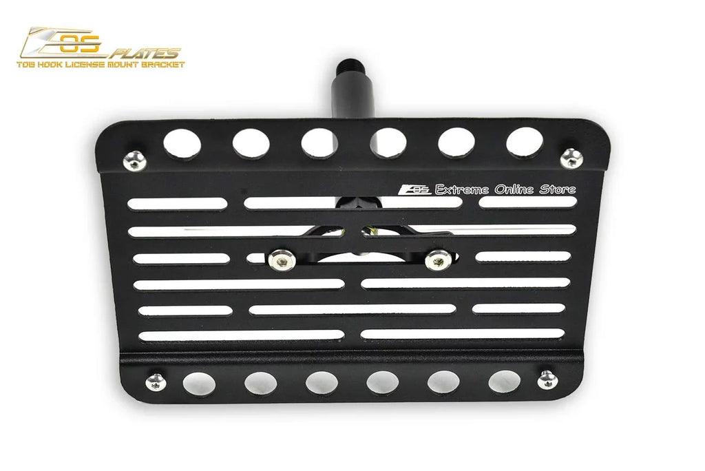 Extreme Online Store Replacement 2006-2008 Mazda Miata NC | EOS Plate Version 1 Mid Sized Front Bumper Tow Hook License Relocator Mount Bracket Tow-226