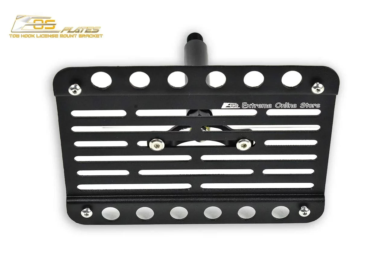Extreme Online Store Replacement 2006-2008 Mazda Miata NC | EOS Plate Version 1 Mid Sized Front Bumper Tow Hook License Relocator Mount Bracket Tow-226