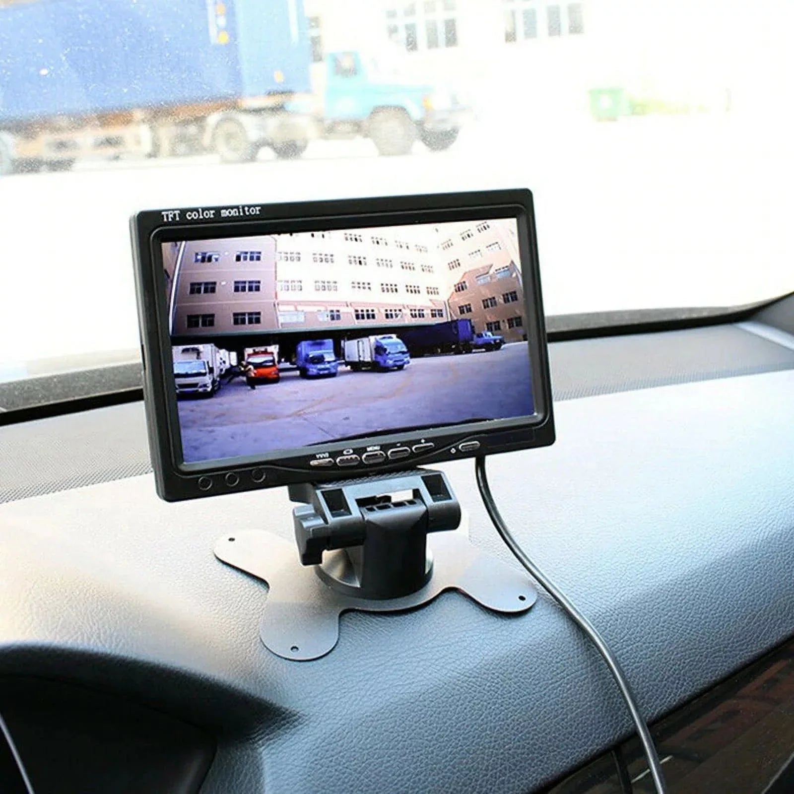 12V/24V parking system 7inch TFT LCD Car Monitor IR with 18 LED camera Bus RV Car Van Truck reverse Night Vision+32 feet cable