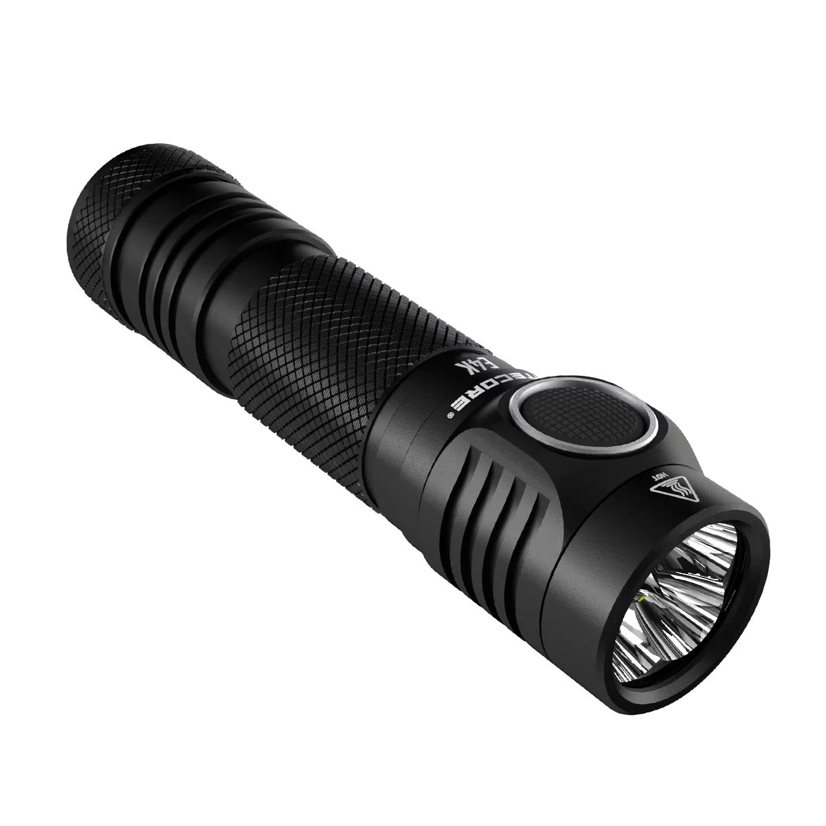 Combo: NITECORE E4K Next generation Flashlight - 4400 Lumens w/Tip Copper Keychain Light -360 Lumens