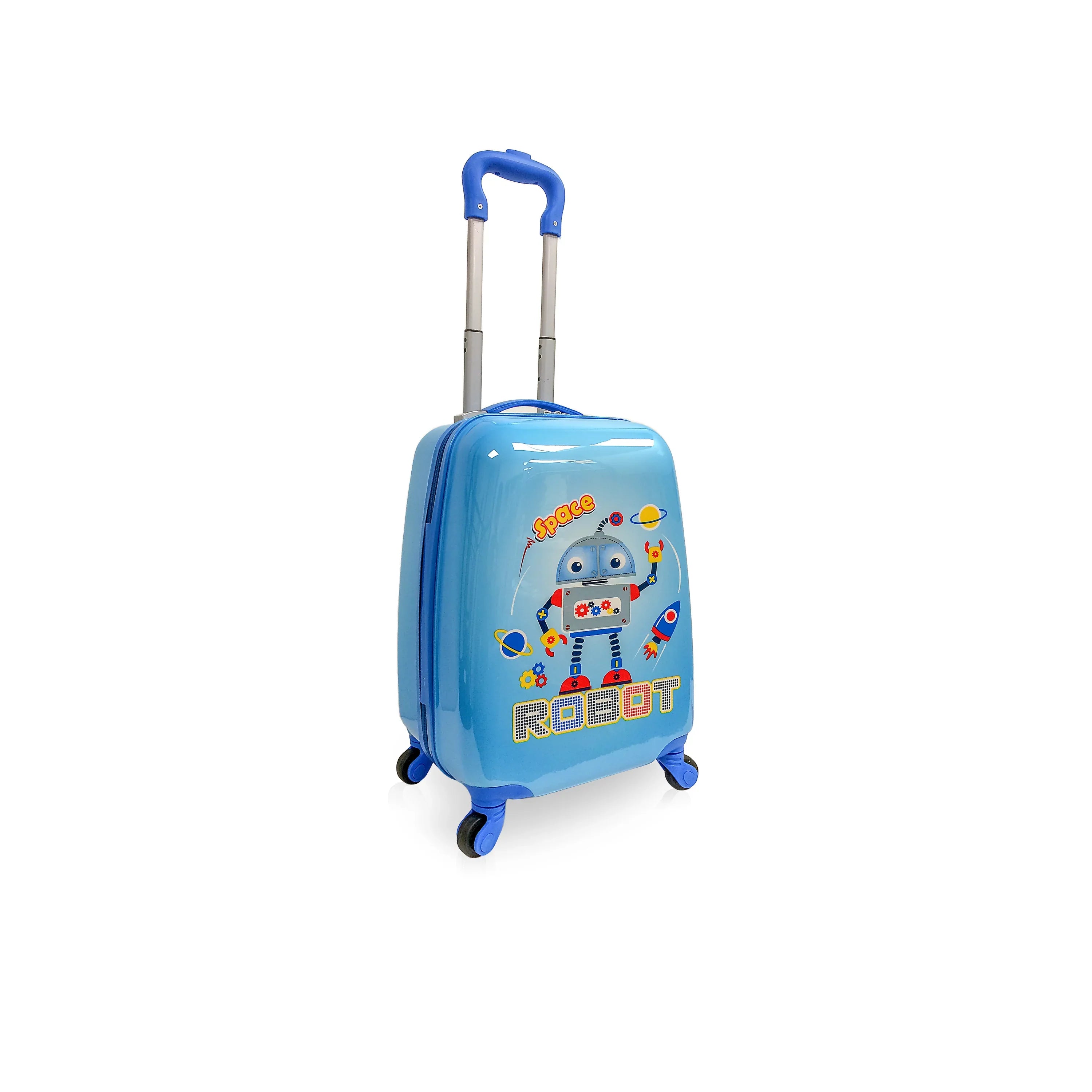 Tucci SPACE-ROBO Hardside Kids 18" Suitcase Kids-Cute Lightweight Kids Luggage with Wheels