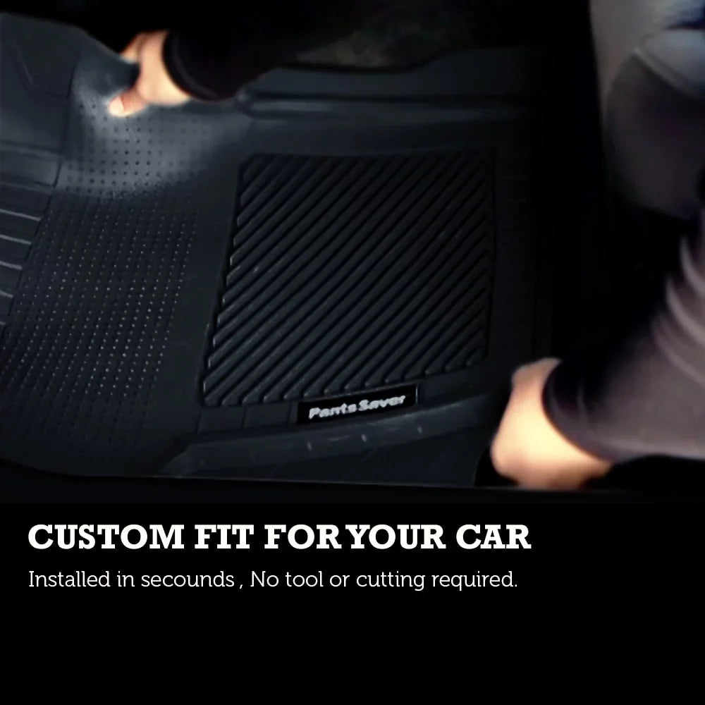 PantsSaver Custom Fits Car Floor Mats Dodge Grand Caravan 2019, 4 pc, All Protection vehicles, Heavy Duty Plastic,Gray