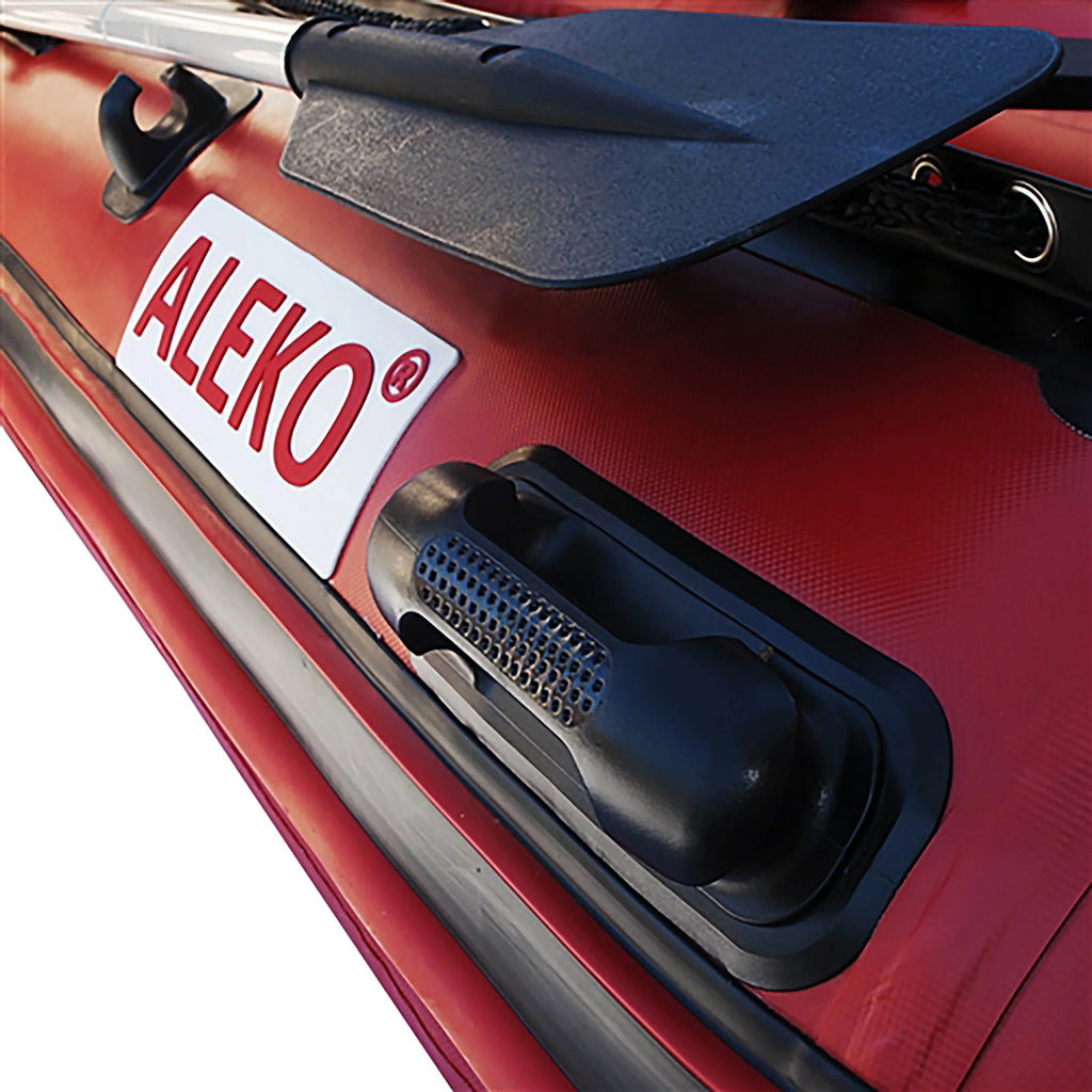 ALEKO Inflatable Craft with Air Deck Floor - 10.5 Ft - Red