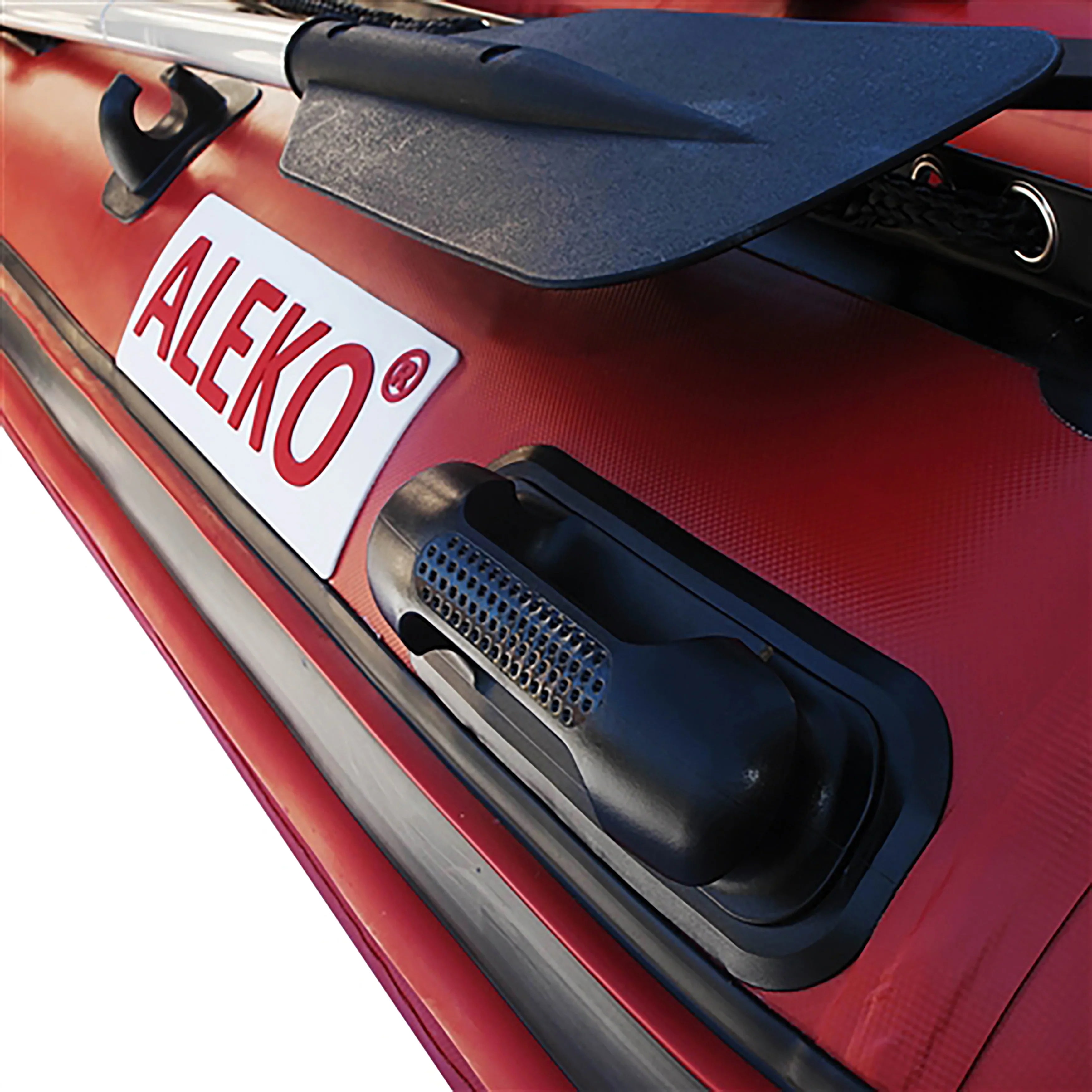 ALEKO Inflatable Craft with Air Deck Floor - 10.5 Ft - Red