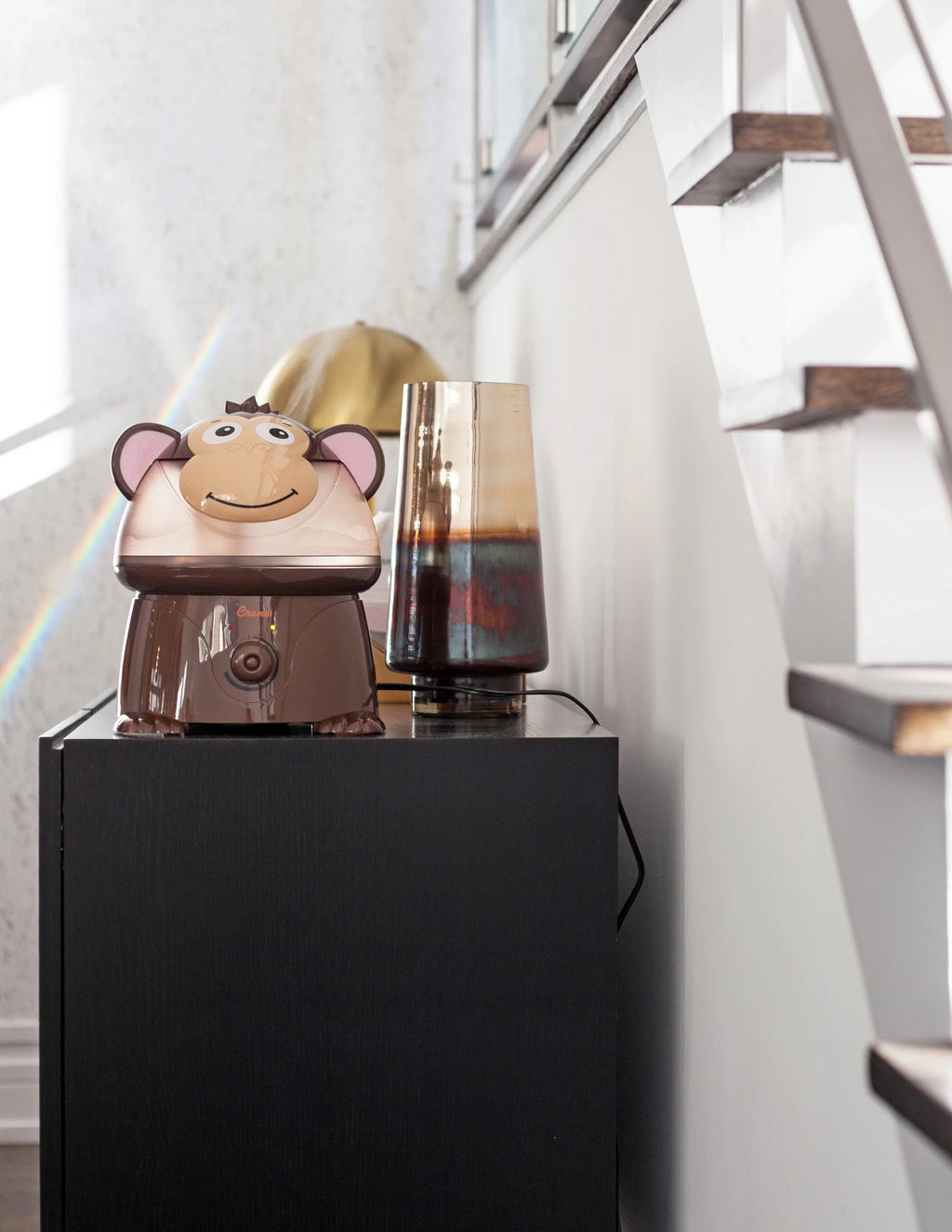 Crane Adorable Ultrasonic Cool Mist Humidifier Kids, 1 Gallon, 500 Sq Ft Protection 24 Hour Run Time - Monkey