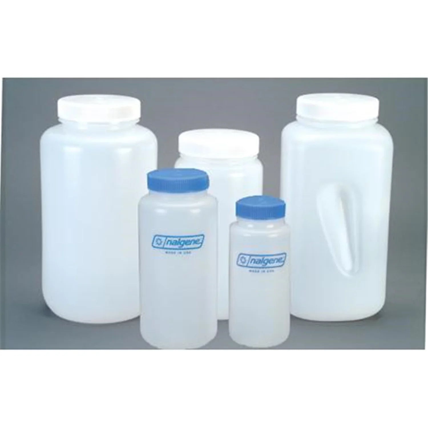 Nalgene LDPE Wide Mouth Round Bottle - 2 qt. - White