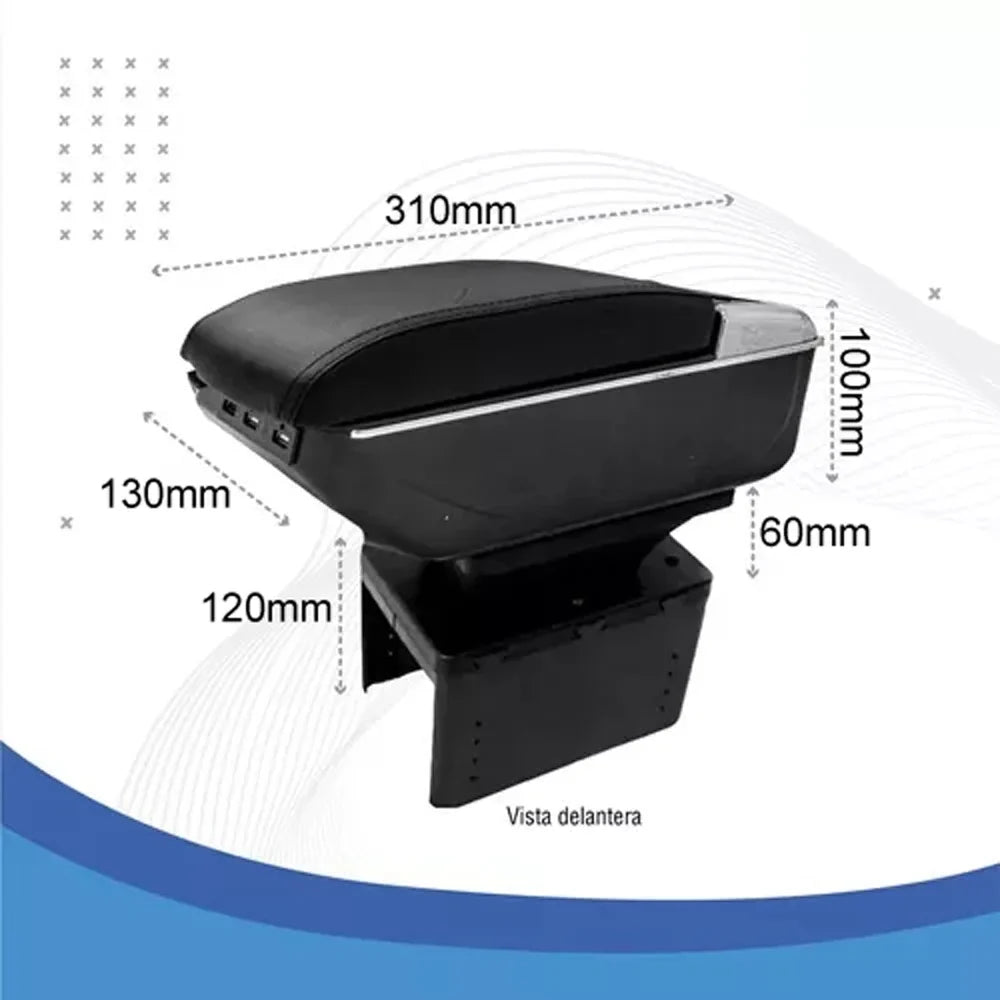 Nebublu Car accessories: armrest box,Box Leather Rest Universal 7 USB Cushion Universal 7 Rest Cushion Universal Car 7 USB Cup Armrest Box Leather Rest Cushion