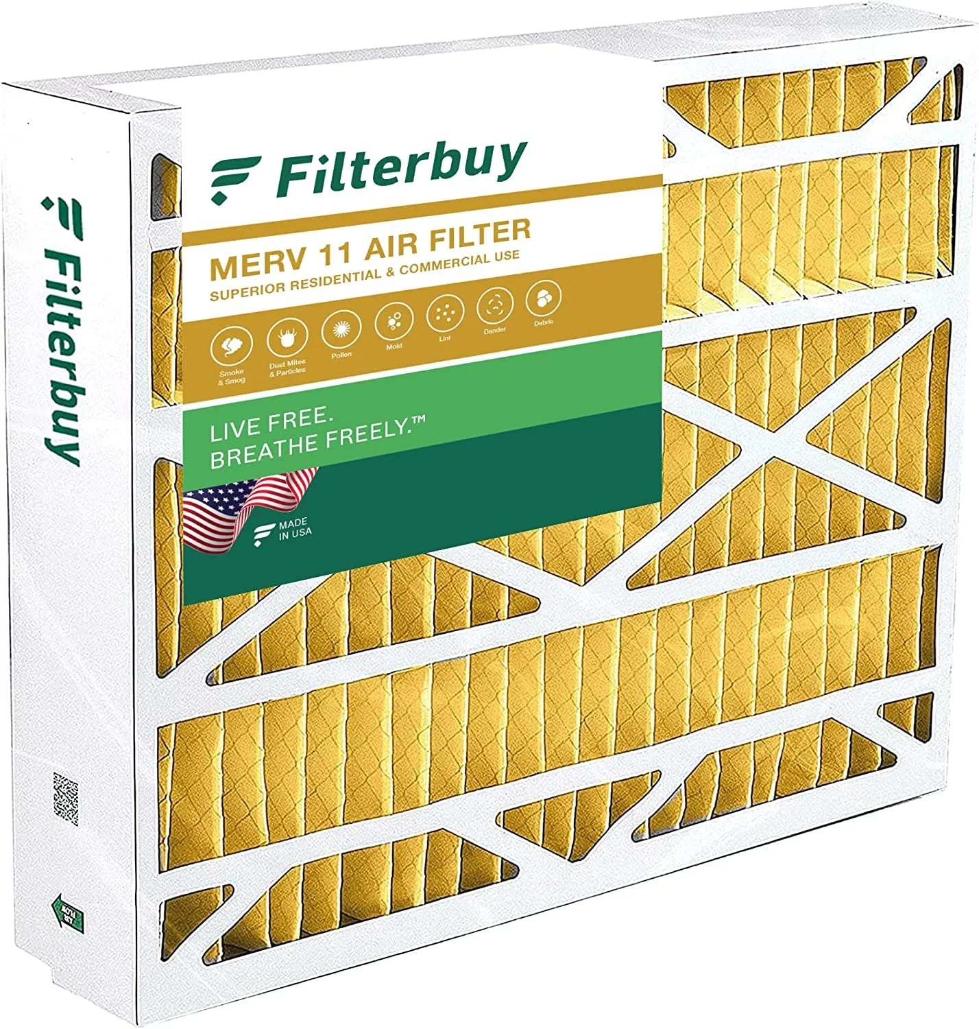 Filterbuy 20x21x5 MERV 11 Pleated HVAC AC Furnace Air Filters Lennox X8790 / PCO14-23 (1-Pack)