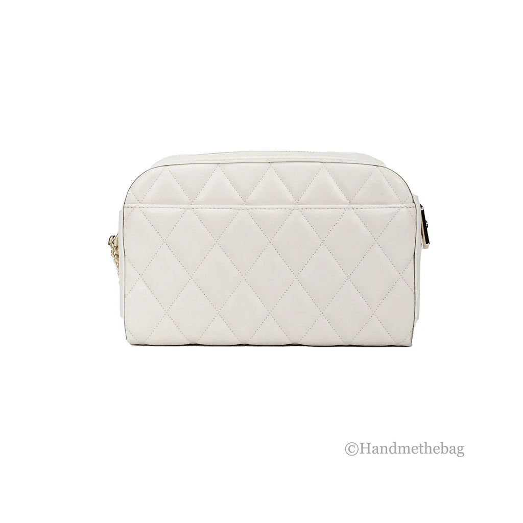 Kate Spade Carey Mini Parchment Quilted Smooth Leather Camera Crossbody Handbag