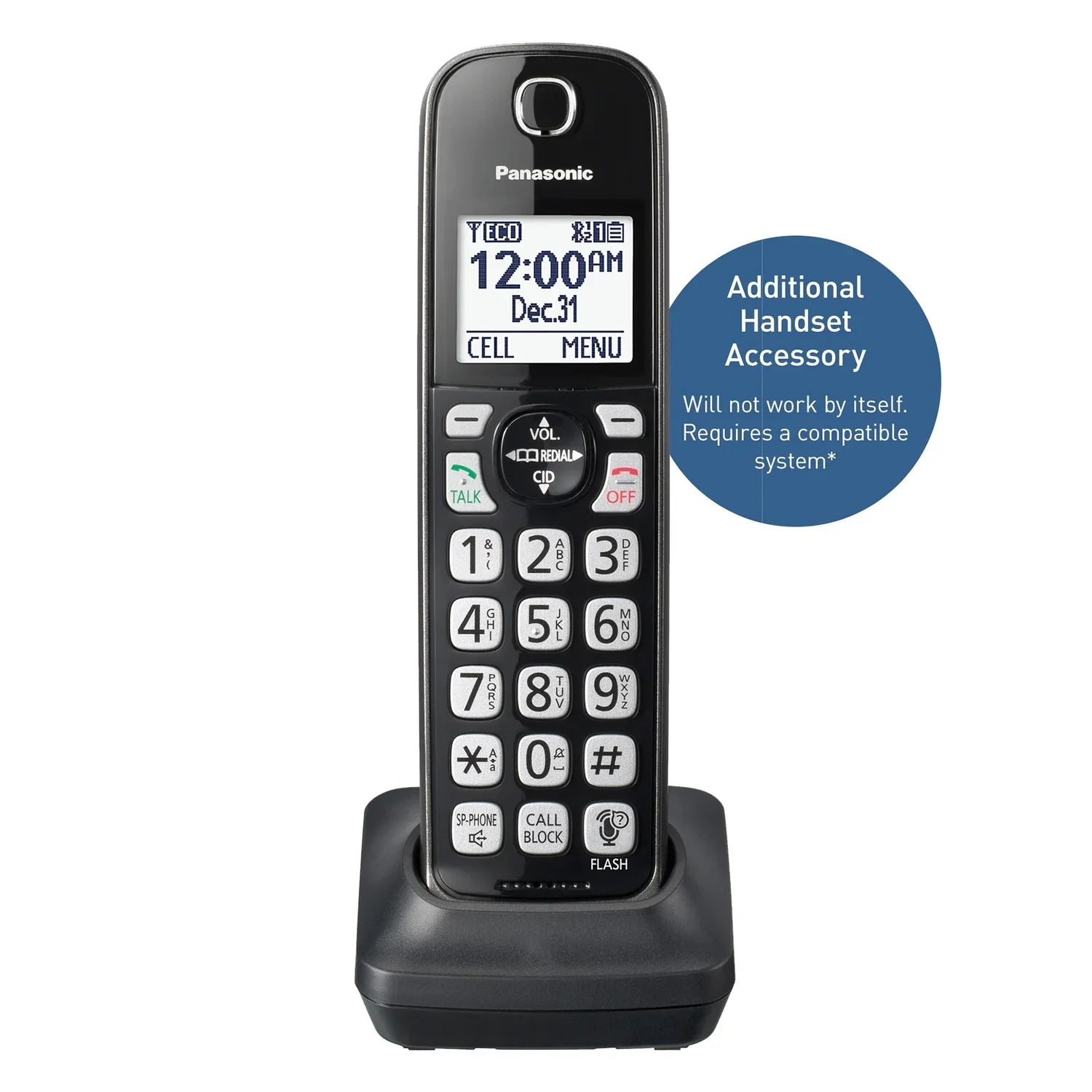 Panasonic KX-TGD66x Cordless Phone Accessory Handset, KX-TGDA66M