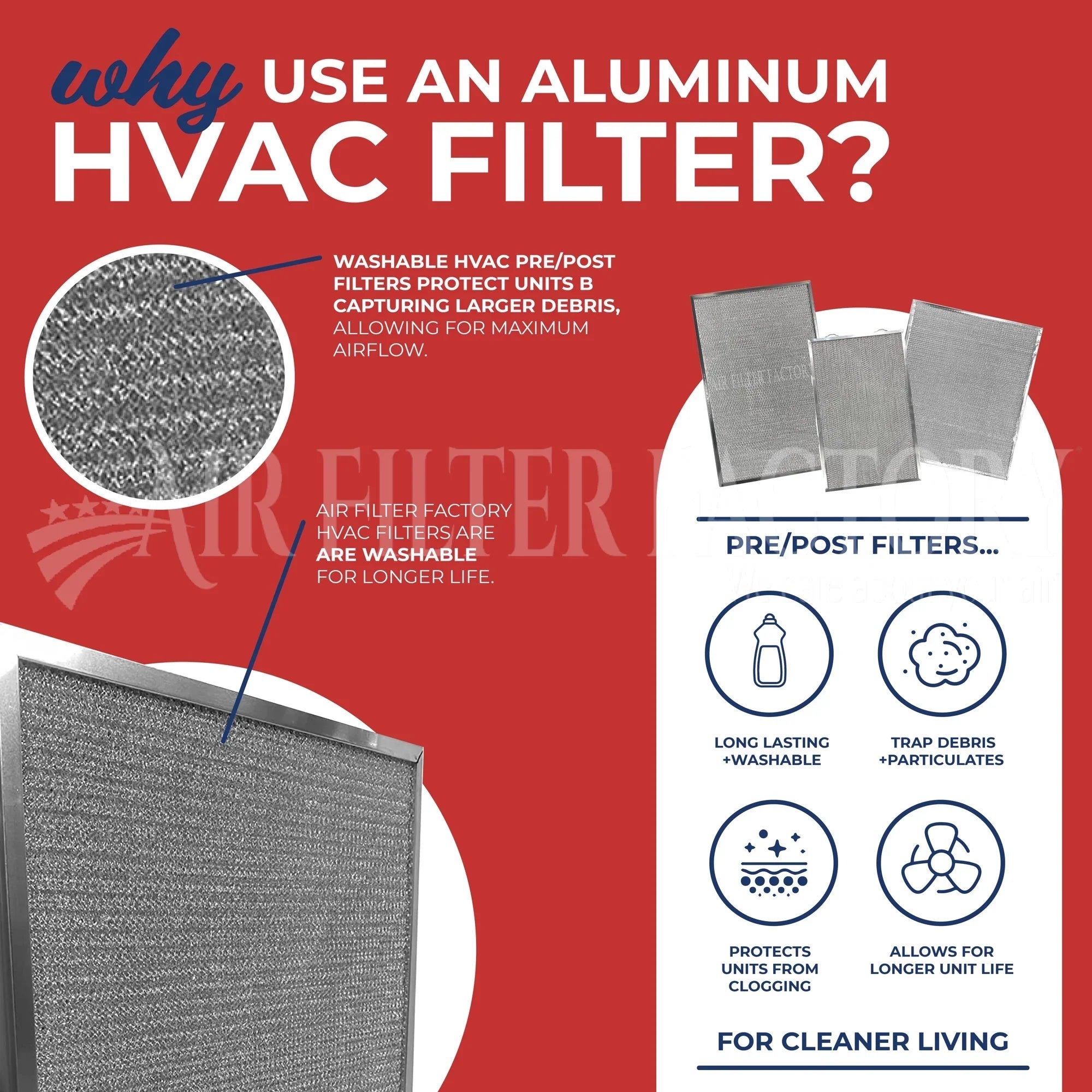 2-Pack 123324‐004, 123324004, TRN123324004 with Trion Aluminum Furnace HVAC Pre/Post Filters By Air Filter Factory