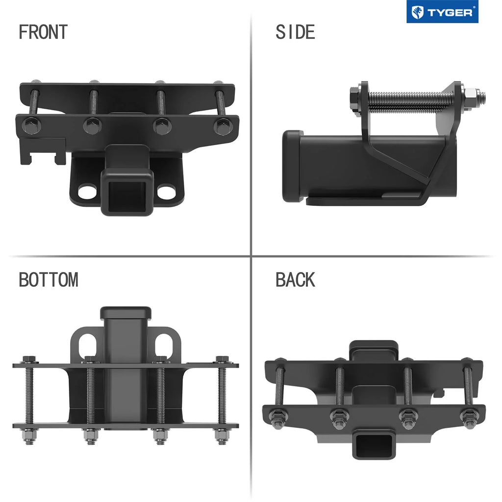 Tyger Auto TG-HC2J001B Hitch & Coating Kit with 2007-2018 Jeep Wrangler JK 2 Door & 4 Door Unlimited Factory Style 2 inch Rear Receiver Hitch Tow Towing Trailer Hitch