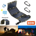 Jahy2Tech Foldable Outdoor 80W USB Solar Panel Portable Phone Charger Camping Hiking Rechargeable Battery High Standard