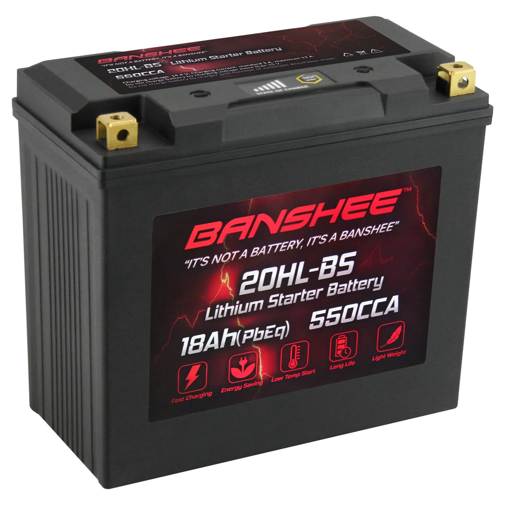 Banshee 20L-BS LiFePO4 Motorsports Battery with Yamaha XV1700A Road Star 2004 to 2007