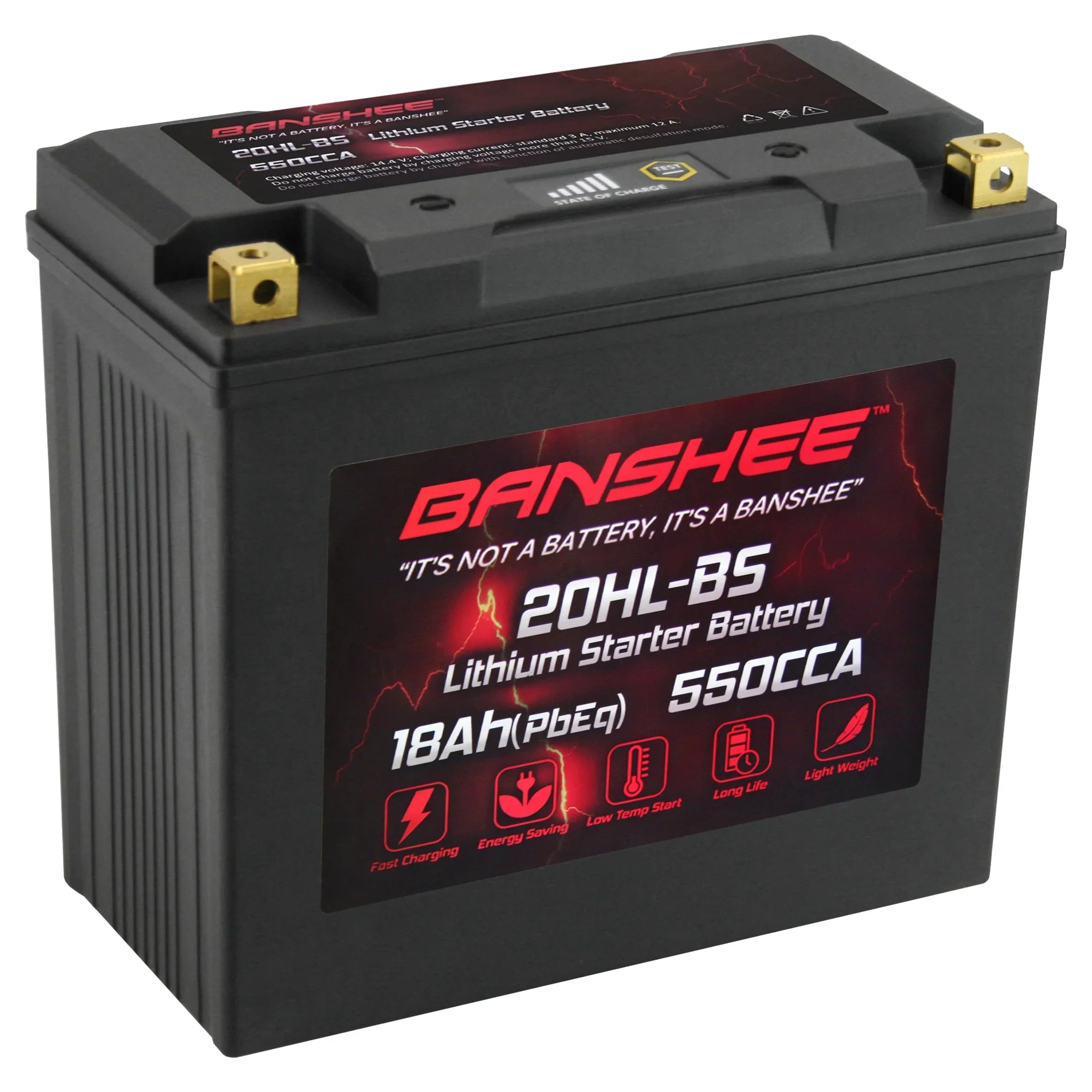 Banshee 20L-BS LiFePO4 Motorsports Battery with Yamaha XV1700A Road Star 2004 to 2007