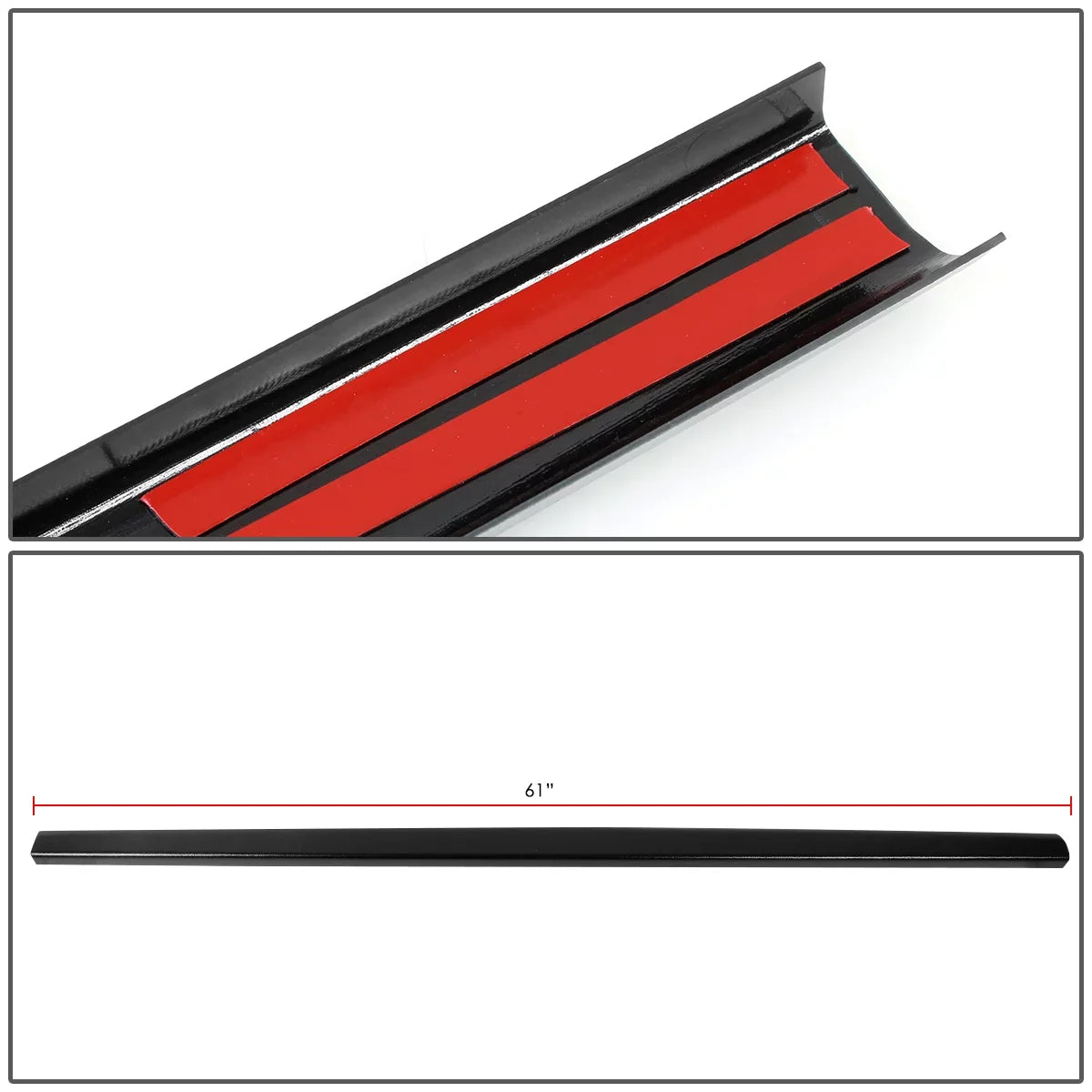 DNA Motoring BEDC-R-015 For 2000 to 2005 Toyota Tundra Bed End Rear Tail Gate Cap Molding Coating 01 02 03 04