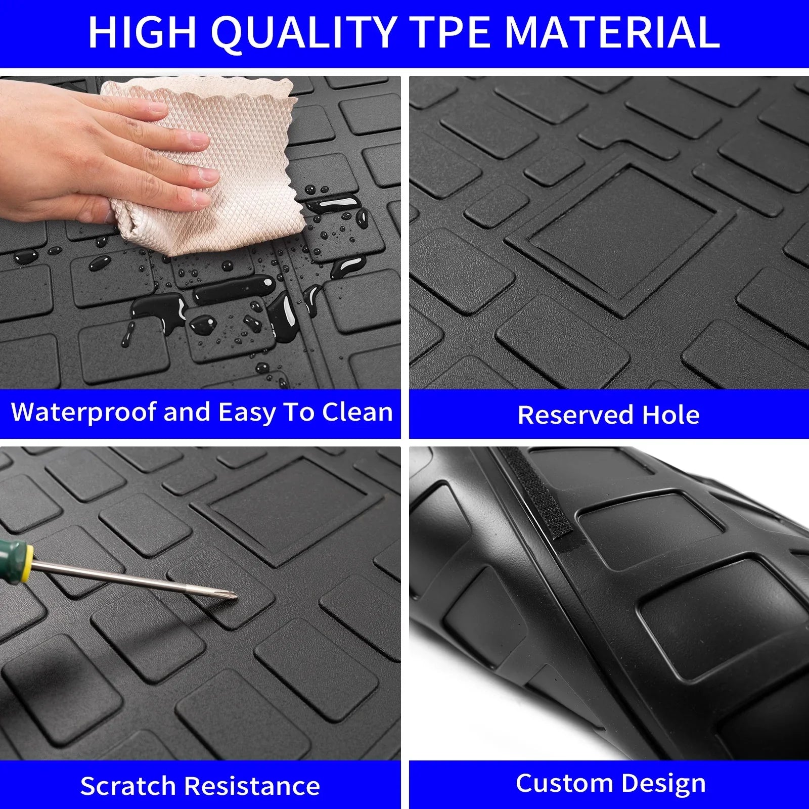 Fit 2015-2024 Ford Edge All Car Trunk Mat Cargo Mat Cargo Liner 2023 Edge Accessories