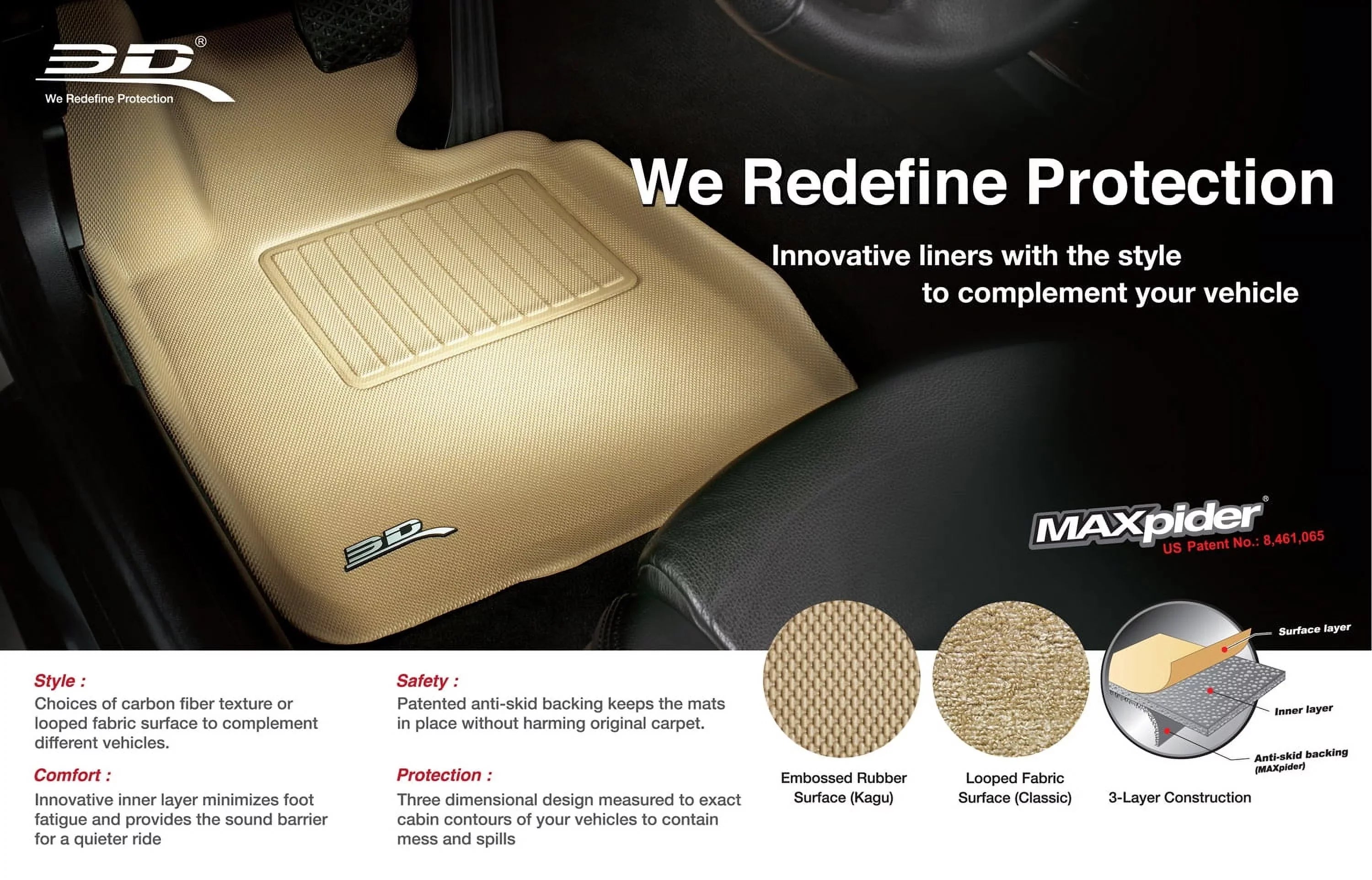 3D MAXpider KAGU Cargo Liner (BLACK) Matching with SUBARU OUTBACK 2010-2014 - Cargo Liner