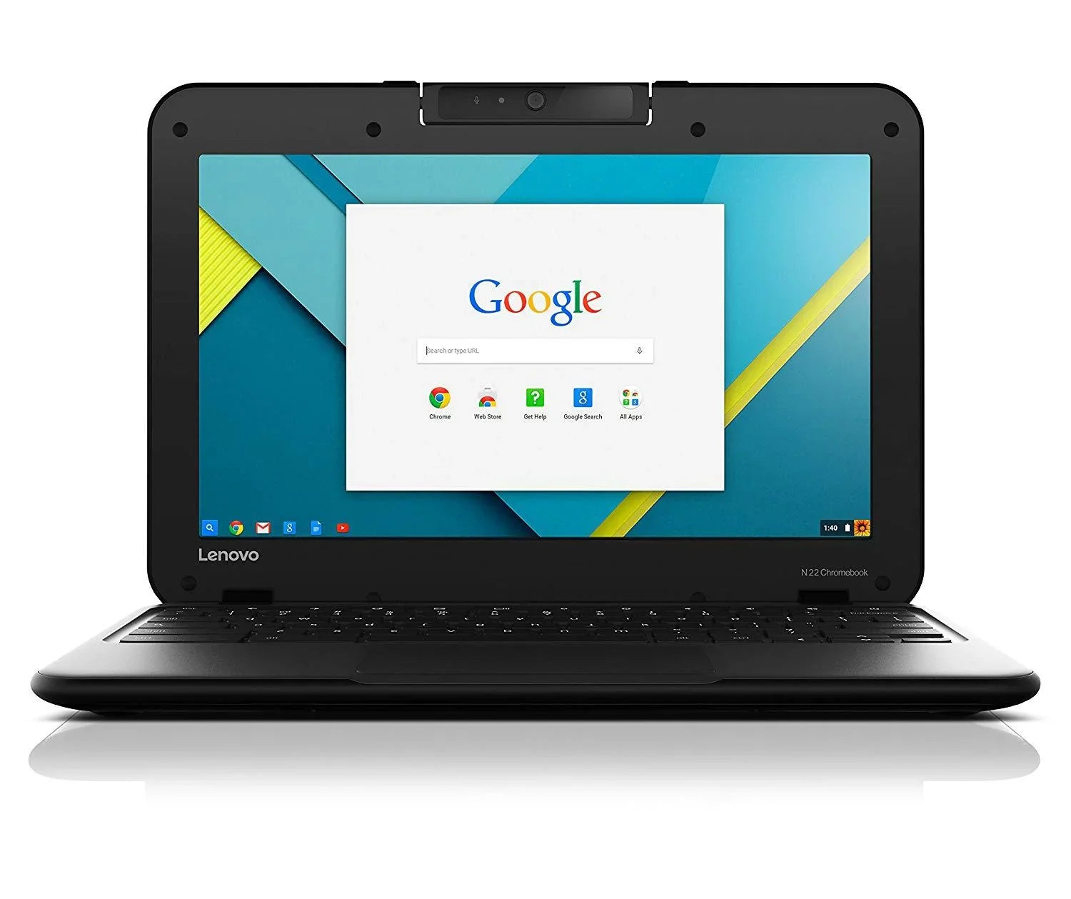 Restored Lenovo Chromebook N22 80SF Series 4GB 16GB LCD 11.6" Display in Black (Refurbished)
