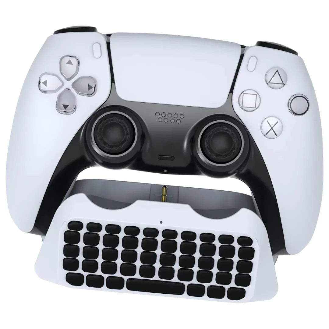 Sony Playstation 5 Disc Version Console with Extra White Controller, Surge QuickType 2.0 Wireless PS5 Controller Keypad and Sackboy: A Big Adventure Bundle