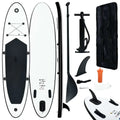 Stylish Inflatable Stand Up Paddle Board Set in Timeless Black and White