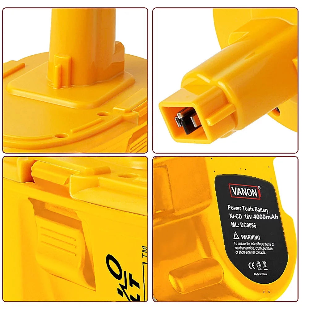 2Packs 4.0Ah DC9096 Batteries with Dewalt 18v Battery XRP DC9098 DC9099 DC9096 DW9098 DW9099