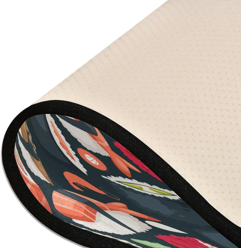 Coolnut Japanese Sushi Runner Rug - 24"x72" Ultra Soft Non-Slip Floor Mat Washable Area Rugs Kitchen Bathroom Entry Home Decor Gifts