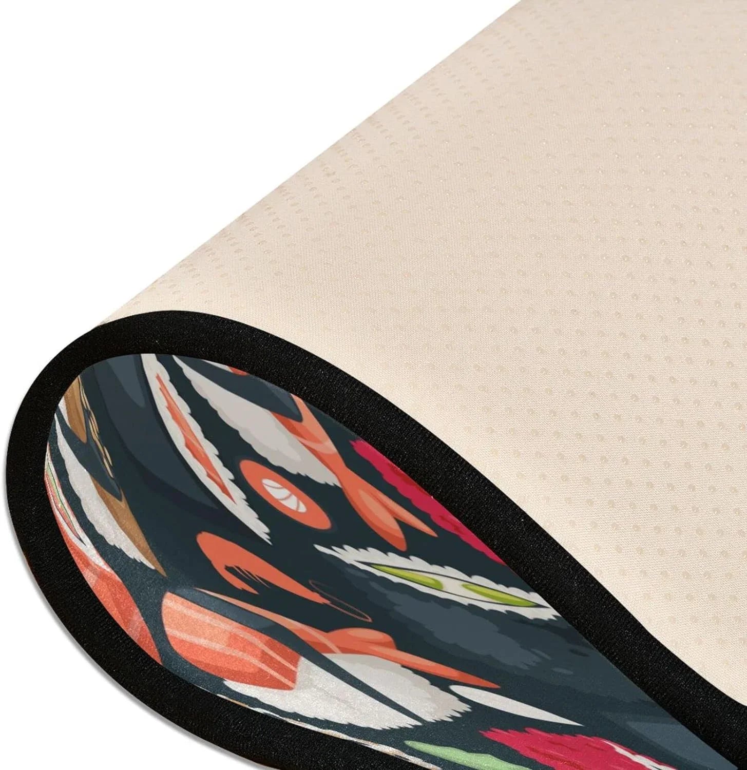 Coolnut Japanese Sushi Runner Rug - 24"x72" Ultra Soft Non-Slip Floor Mat Washable Area Rugs Kitchen Bathroom Entry Home Decor Gifts