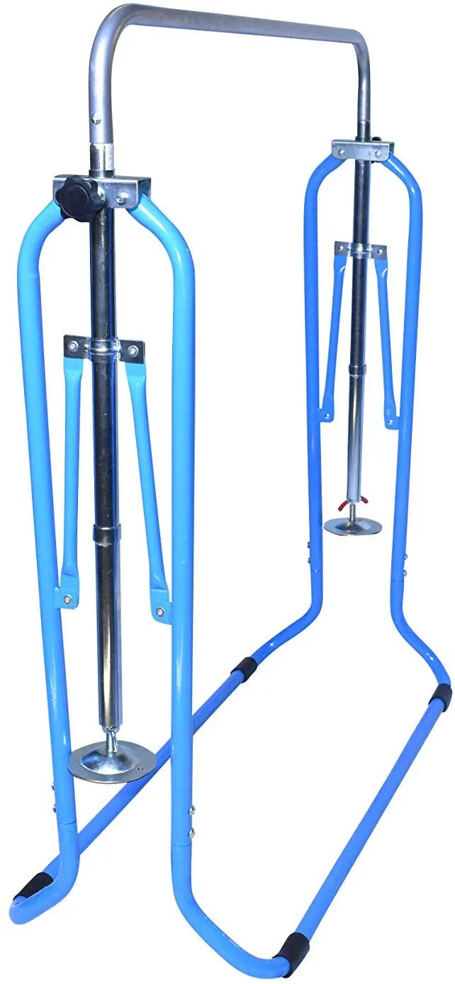 Expandable Gymnastics Kip Bar Gymnastic Training Kip Bar Adjustable Height Horizontal Bar Monkey Bars Folding Climbing Tower Fitness Kids with Mat Blue