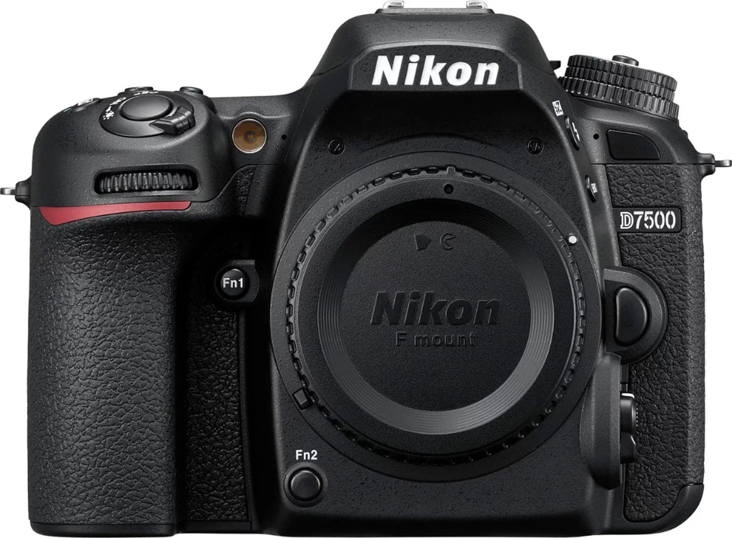 Nikon D7500 20.9MP DSLR Digital Camera W/ 18-55mm VR Lens and 70-300mm ED Lens + 2 Pcs SanDisk 64GB Memory Card Bundle (Black)