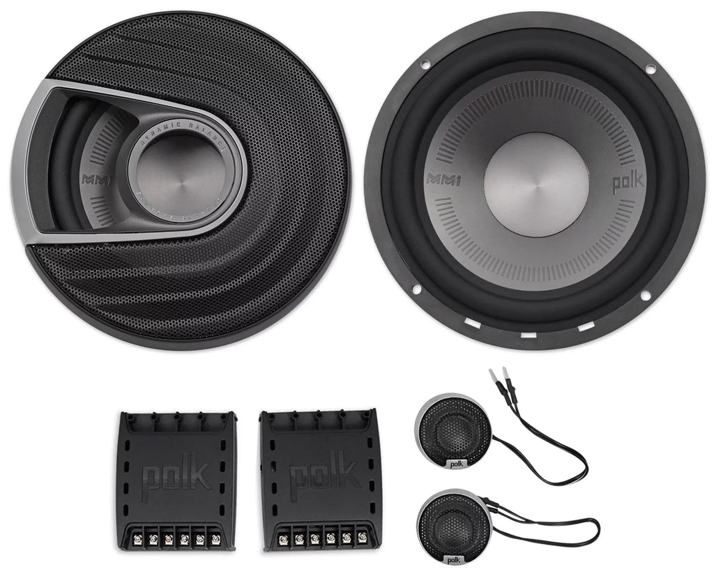 Polk Audio MM6502 6.5” 750w Component Car/Marine/ATV/Motorcycle Speakers+Rockmat
