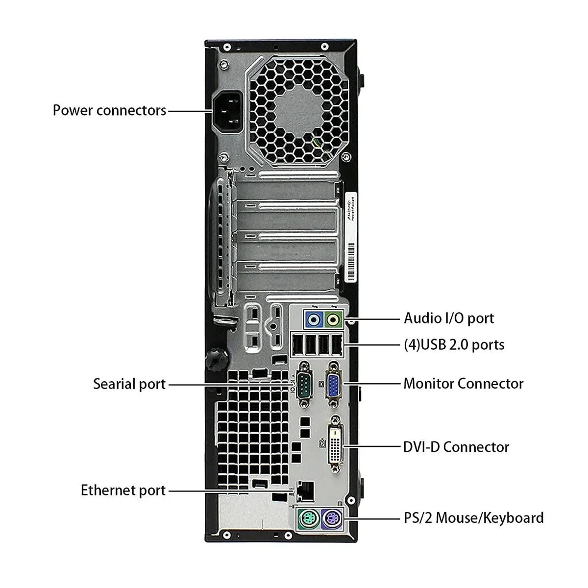 HP Desktop Computer PC 400-G1 Dual Core 3.4Ghz 4GB 250GB Hard Drive No Operating System