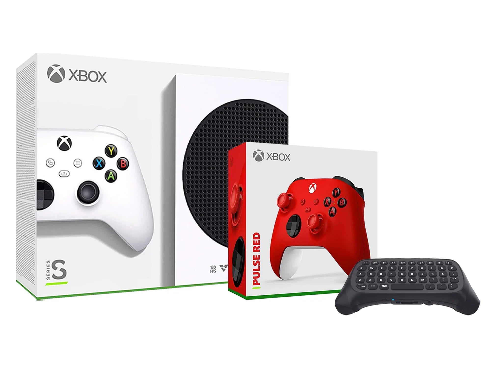 Microsoft Xbox Series S 512GB All-Digital Console with Extra Pulse Red Controller and Wireless Controller Keypad