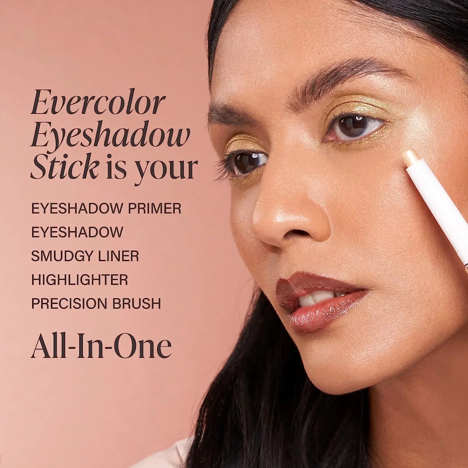 Mally Beauty Evercolor Eyeshadow Stick - Fierce Shimmer - Waterproof and Crease-Proof Formula - Easy-to-Apply Buildable Color - Cream Shadow Stick