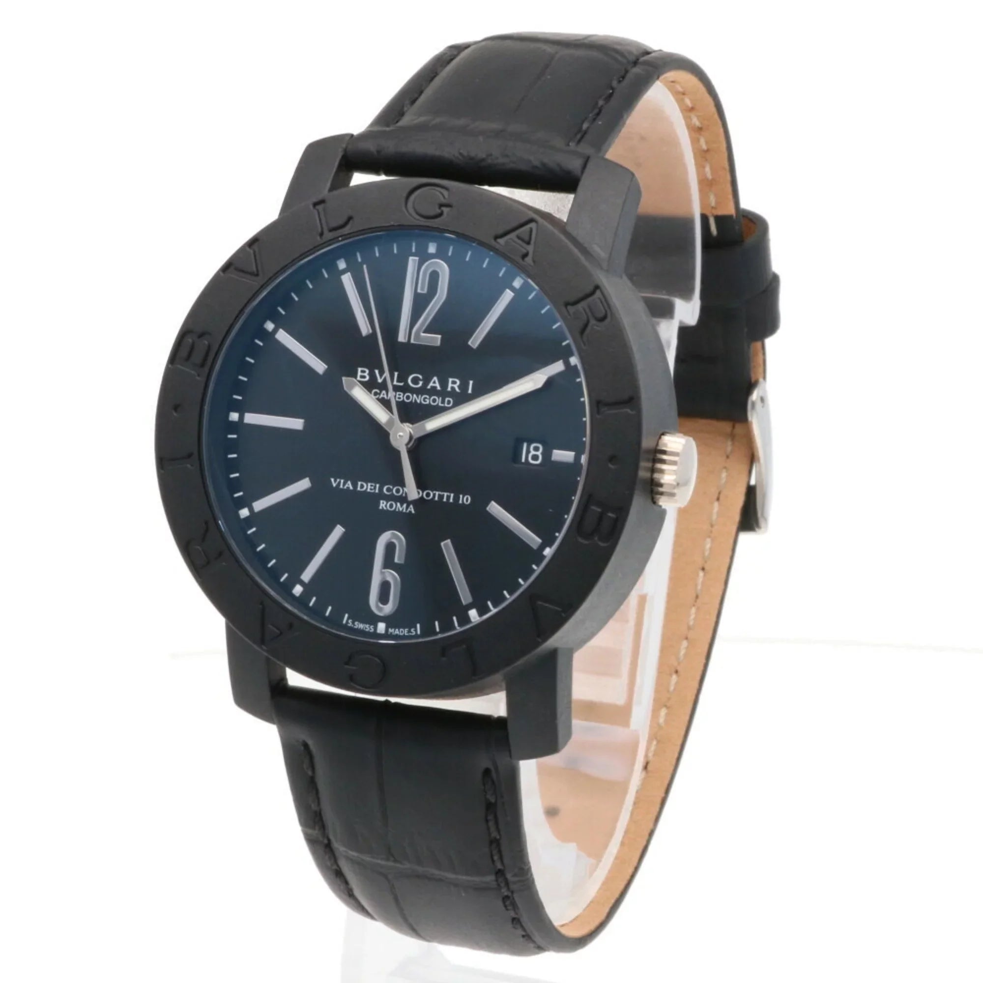 Pre-Owned Bvlgari BVLGARI carbon watch BB40CL self-winding men's (Good)
