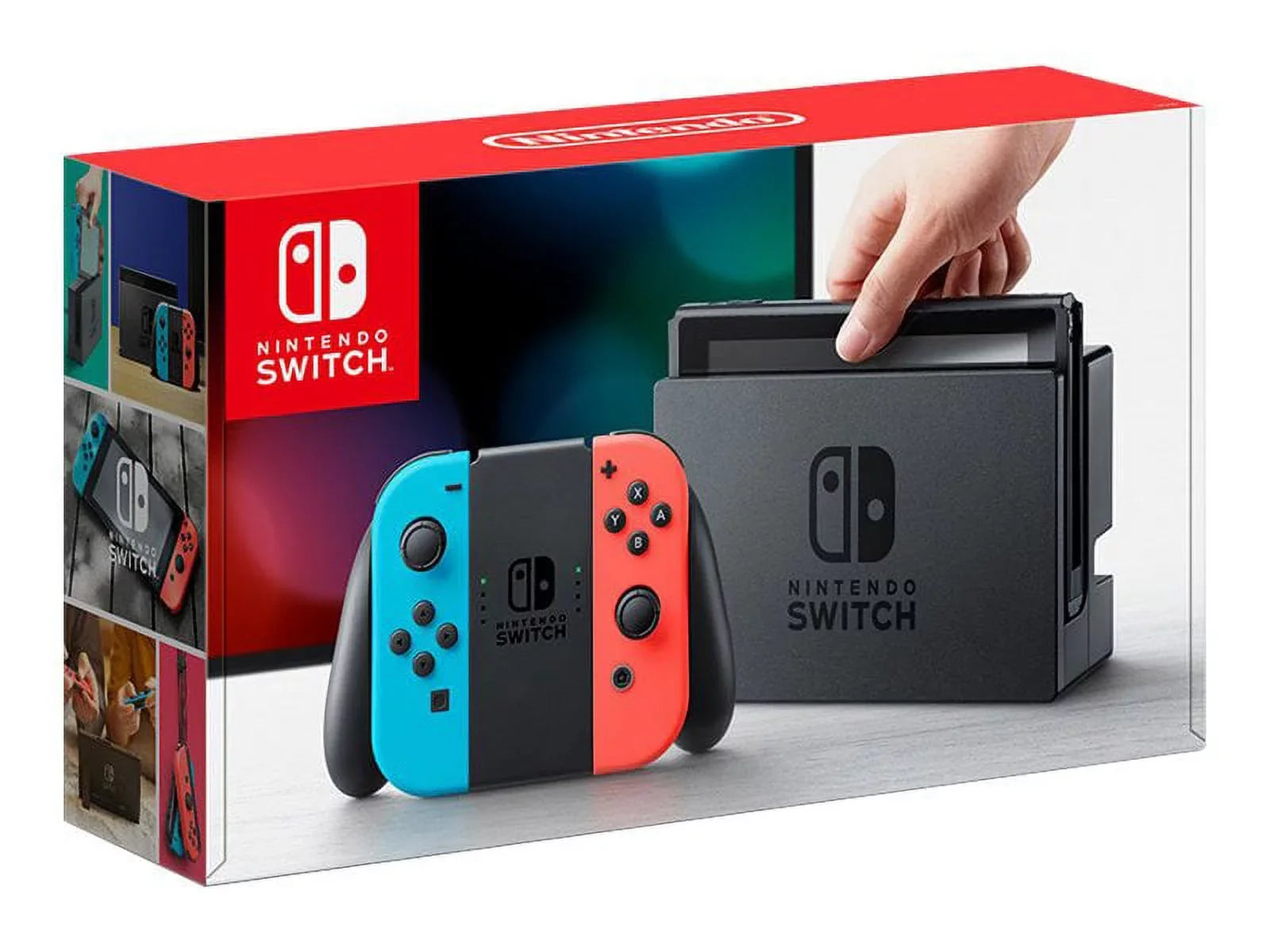 Nintendo Switch with Neon Blue and Neon Red Joy-Con - Game console - Full HD - black, neon red, neon blue - Mario Kart 8 Deluxe