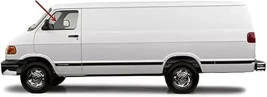 Driver Left Front Door Window Door Glass with Dodge Ram Van (1500 2500 3500) 1998-2003 Models
