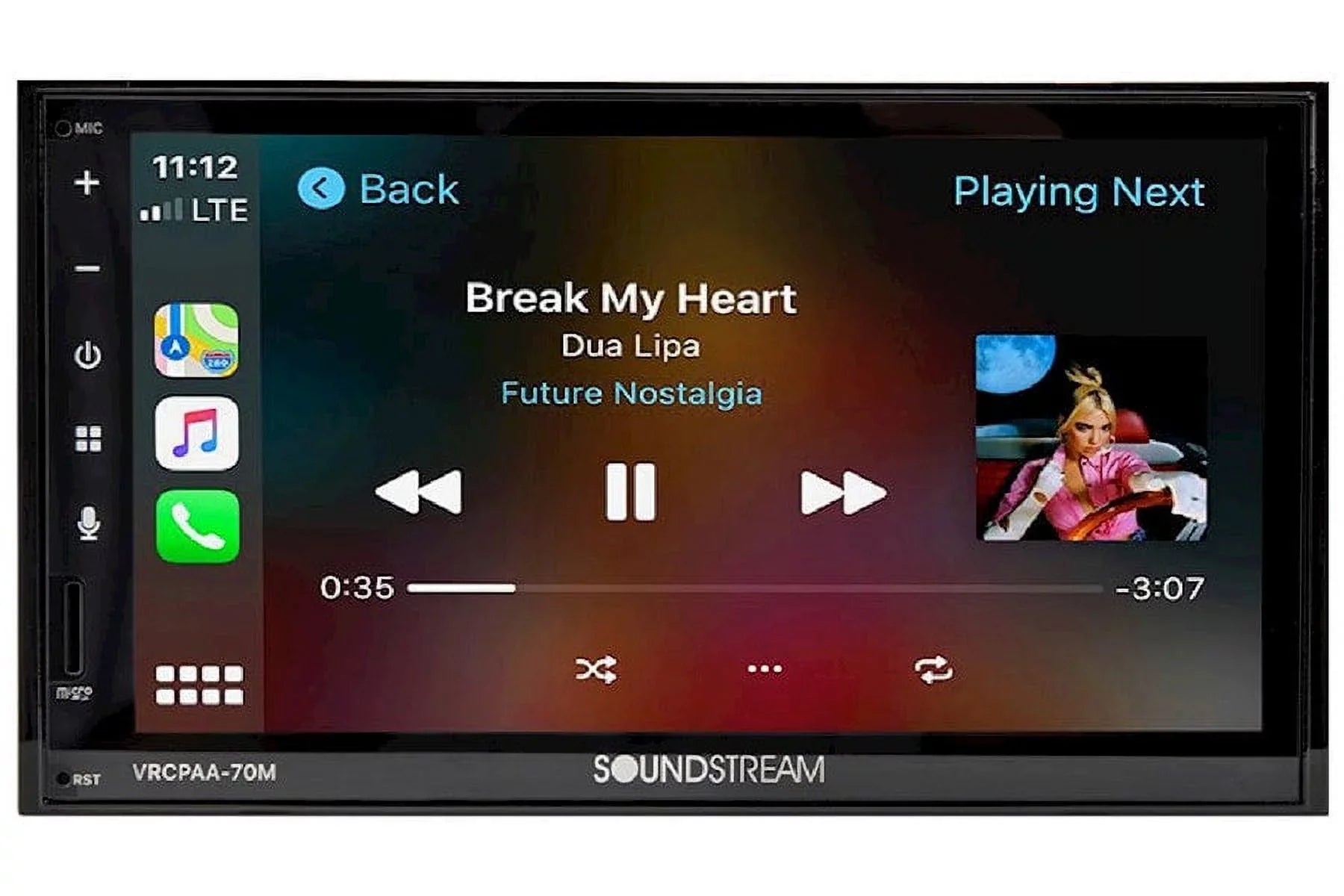 Soundstream VRCPAA-70M 7" Double DIN Bluetooth Apple CarPlay & Android +Camera Silver