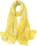 Hyjoy Lemon Marble Long Silk Neck Scarf Lightweight Shawl Wrap Scarves Women Girls