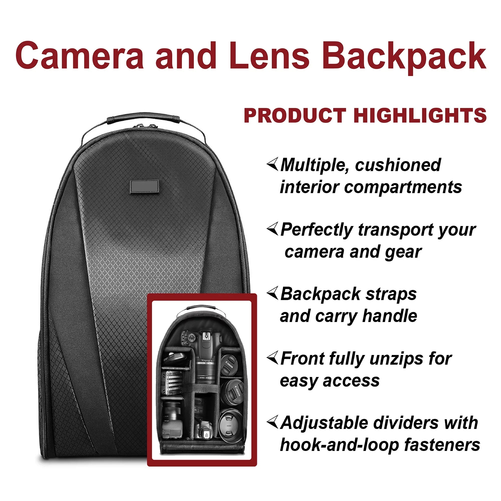 Canon EOS Rebel T100 / 4000D DSLR Camera with 18-55mm Lens, SanDisk 32GB Memory, Tripod, Backpack and ZeeTech Bundle