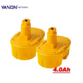 2Packs 4.0Ah DC9096 Batteries with Dewalt 18v Battery XRP DC9098 DC9099 DC9096 DW9098 DW9099