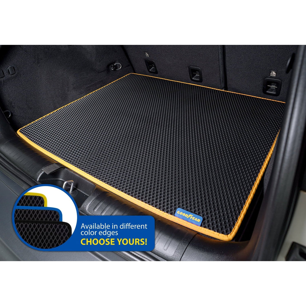 Goodyear Custom Fit Cargo Mat Liner Jeep Cherokee 2018-2023 - Heavy Duty Trunk Liner, Dimond Shape, Luggage with Waterproof, Liquid & Dirt Trapping Technology - Anti-Slip Cargo Liner-GY004560