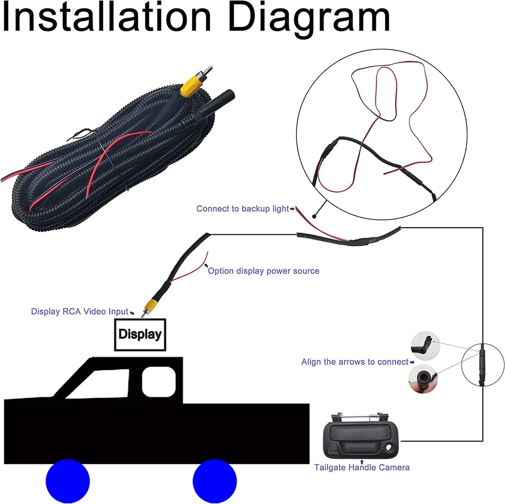 Tailgate Handle with Camera, OE: #8L3Z-9943400-AC, with Ford F150, F250, F350, F450, F550 (Black)