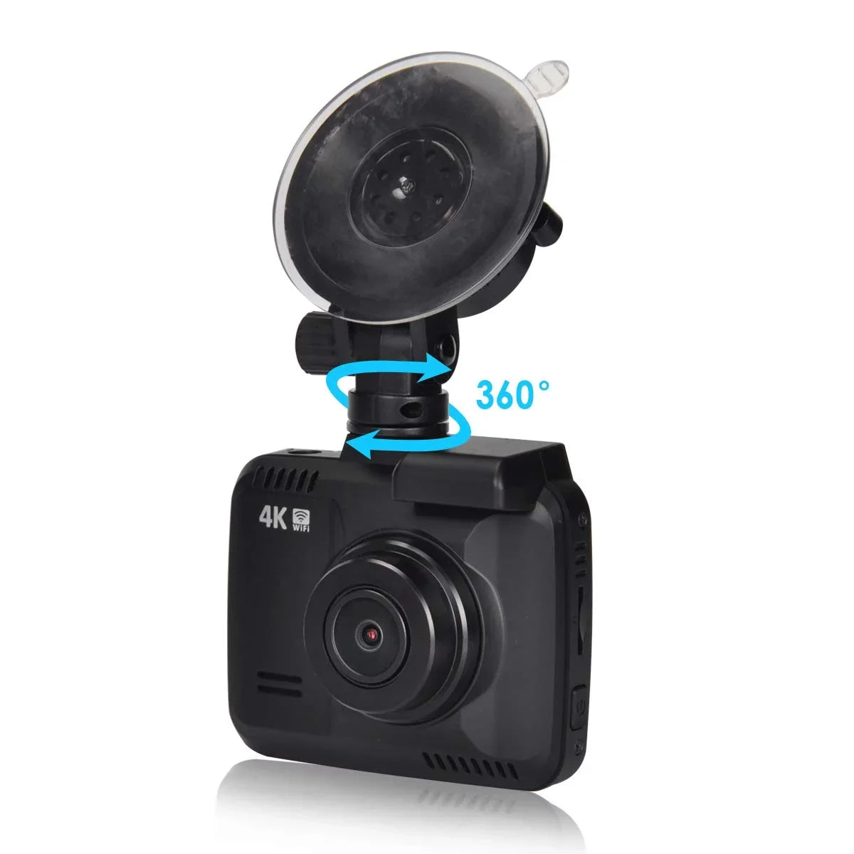 Iseebiz Dash Cam Built-in WiFi GPS, 2160P 24FPS Driving Recorder Car Dashboard Cam, App View, Novatek Chip, WDR, G-Sensor, Motion Detect, 150° Wide Angle, Loop Record, Parking Mode