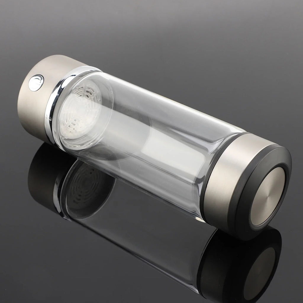 Dekaim Hydrogen Bottle, USB Charging Rich Hydrogen Water Purifier Filter Glass Bottle Portable Lonizer Cup