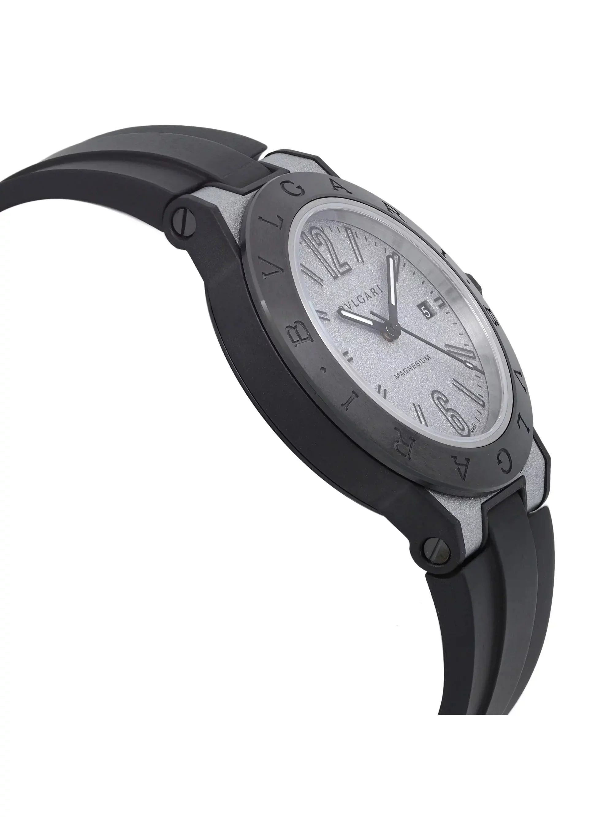 Bvlgari Diagono Magnesium 41mm Ceramic Silver Dial Automatic Mens Watch 102427