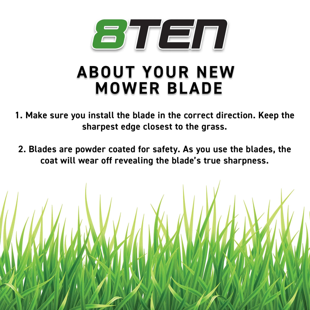 8TEN LawnRAZOR Blade John Deere SX95 SX85 STX38 30-inch M89454 High Lift 810-CBL2603D