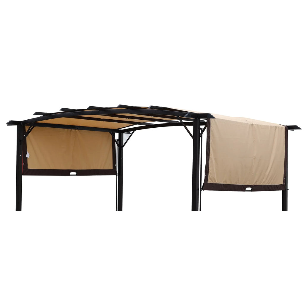 Universal Canopy Coating Replacement 12x9 Ft Curved Outdoor Pergola Structure