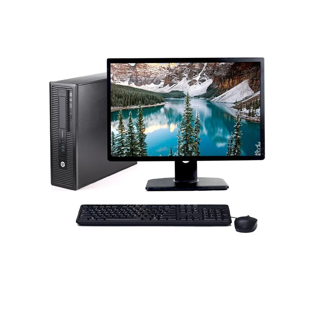 Restored HP Elite Desk G2 Desktop Computer Intel Core i5 Processor 8GB 250GB Windows 10 Pro 22" LED Monitor Keyboard and Mouse (Refurbished)