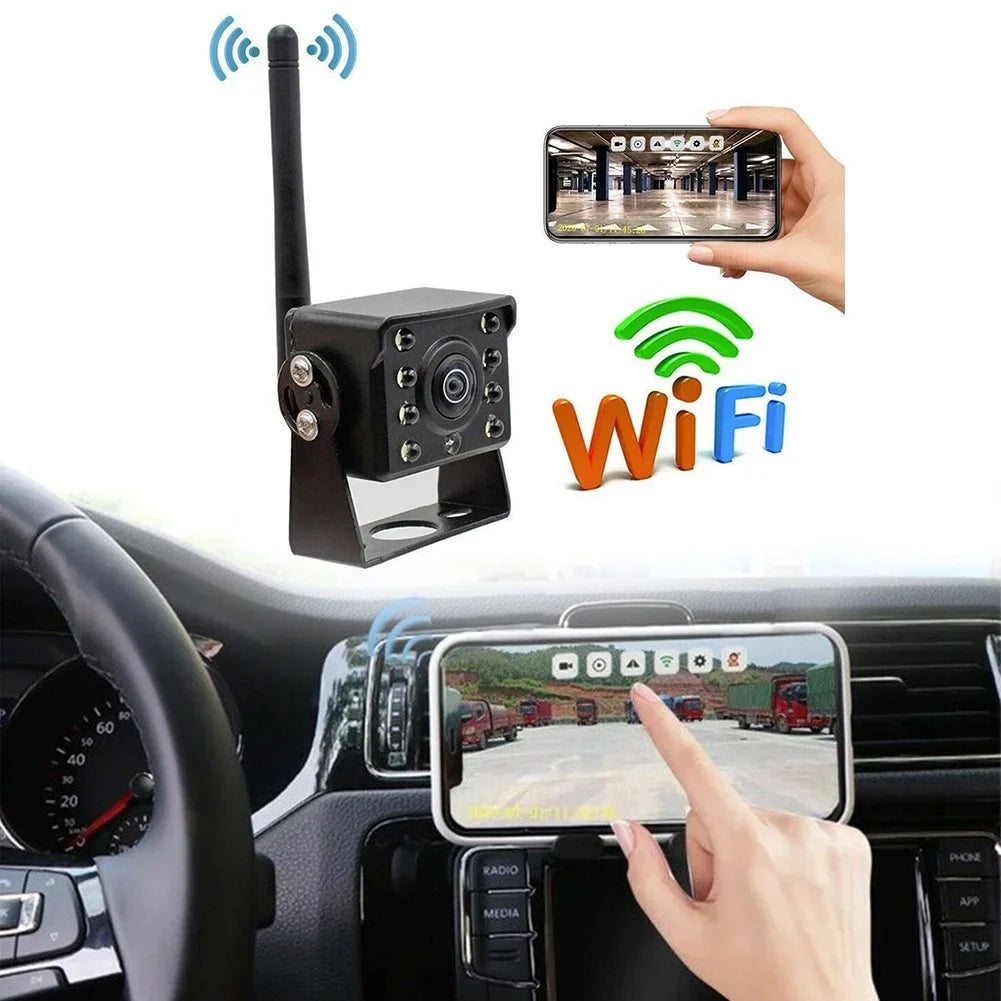 Wireless WIFI Reversing Rear View Camera Bus Trailer Truck RV Camper shockproof